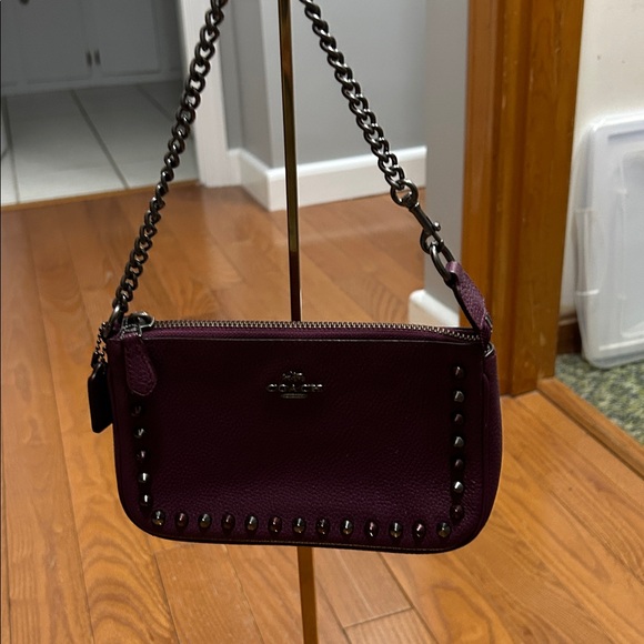 Coach Handbags - Coach 2019 Nolita Plum Studded Leather Bag in EUC